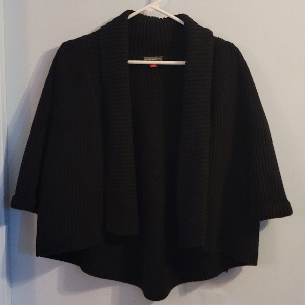 Vince Camuto black sweater jacket shrug Classic comfortable with sleeves XL